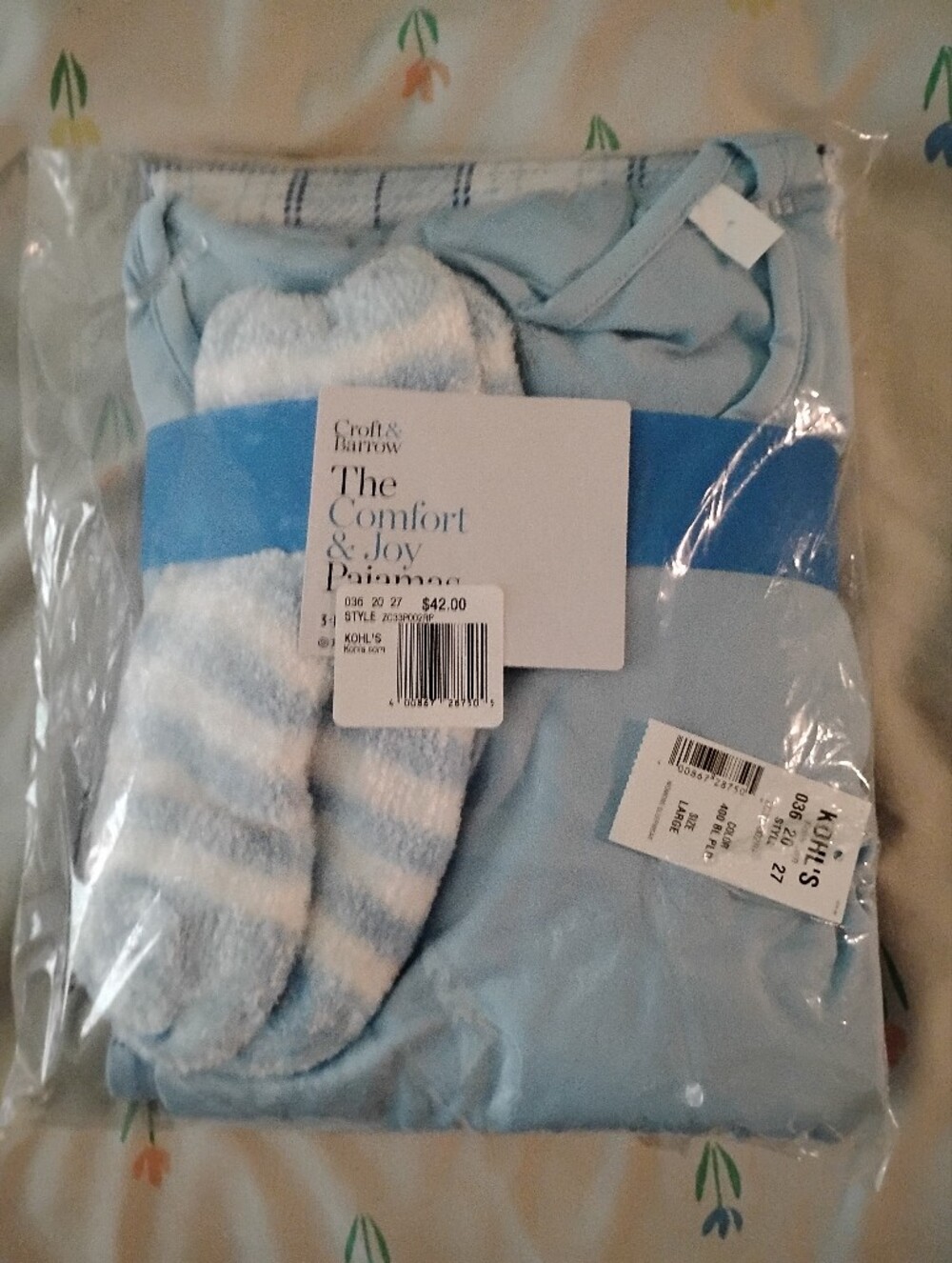 Kohl's seasonal fleece pajama sets